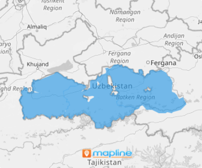 Map of Kyrgyzstan districts
