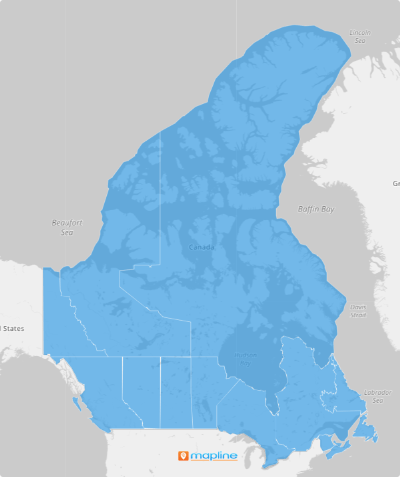 Map of Canada provinces