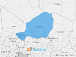 Map of Niger departments