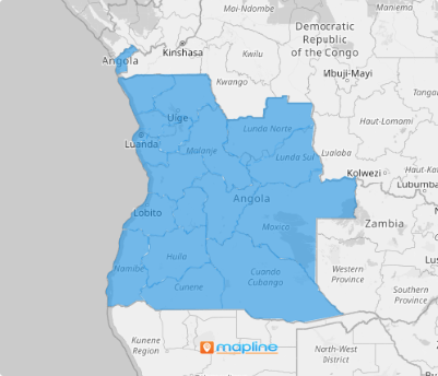 Map of Angola Provinces