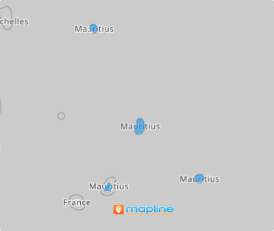 Map of Mauritius districts
