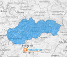 Map of Slovakia municipalities