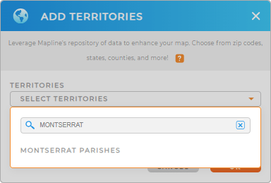 Add Montserrat Parishes to your map in Mapline