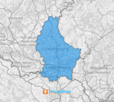Map of Luxembourg communes