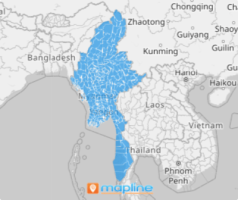 Map of Myanmar townships