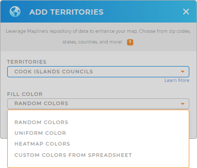 Color-code your Cook Islands councils territory map in seconds