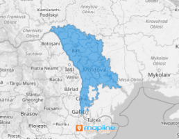 Map of Moldova districts