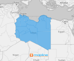 Map of Libya districts