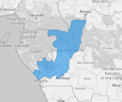 Map of Congo-Brazzaville Departments