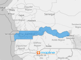 Map of The Gambia Regions