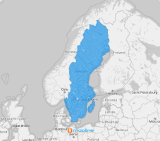 Map of Sweden municipalities