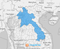 Map of Laos districts