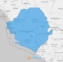 Map of Sierra Leone provinces