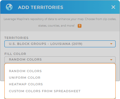 Color-code your U.S. block groups territory map in seconds