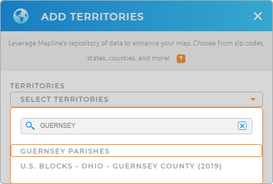 Add Guernsey parishes to your map in Mapline