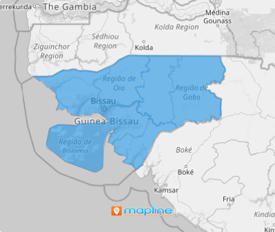 Map of Guinea-Bissau provinces
