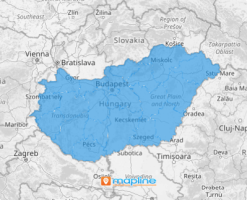 Map of Hungary counties