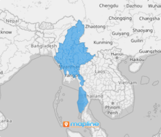 Map of Myanmar districts