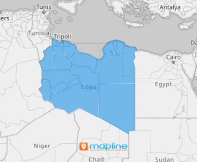 Map of Libya districts