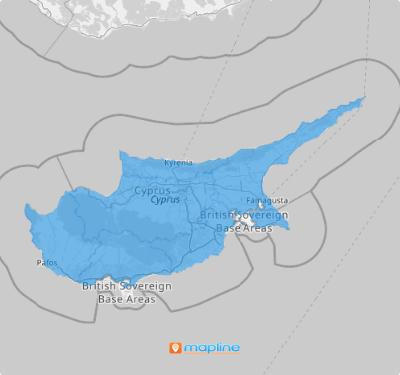 Map of Cyrus districts