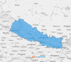 Map of Nepal regions