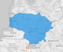 Map of Lithuania counties