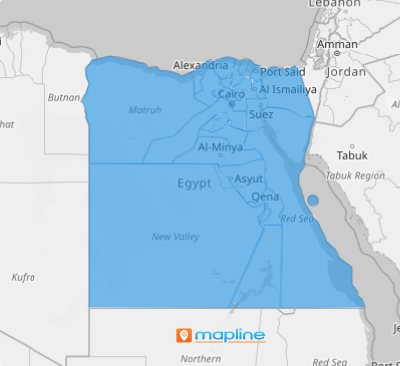 Map of Egypt governorates