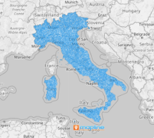 Map of Italy Municipalities