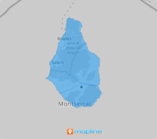Map of Montserrat parishes