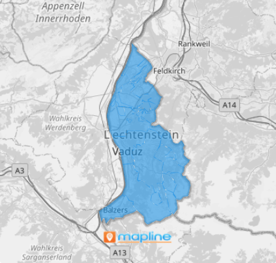 Map of Liechtenstein Municipalities