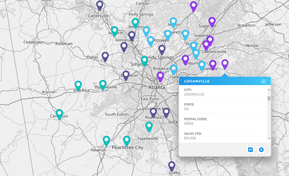 Easily visualize customer segments on your Mapline map