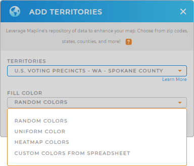 Color-code your U.S. Voting Precincts territory map in seconds