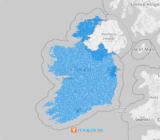 Map of Ireland Electoral Divisions