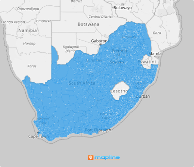 Map of South Africa wards