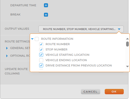 Mapline Coverage Areas lightbox, with the radius section highlighted