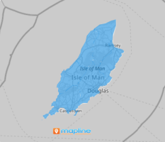 Map of Isle of Man Sheadings