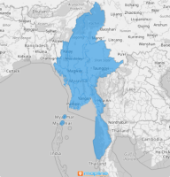 Map of Myanmar states and regions