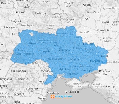 Map of Ukraine Districts