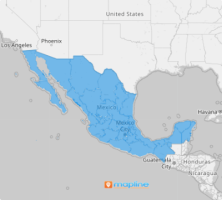 Map of Mexico states