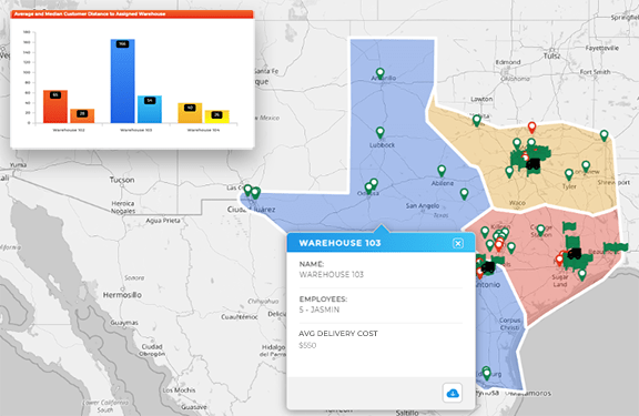 Create cost-efficient delivery zones