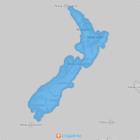 Map of New Zealand regions