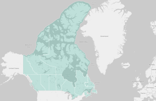 Map of Canada provinces
