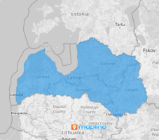 Map of Latvia cultural regions