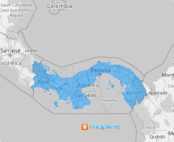 Map of Panama districts