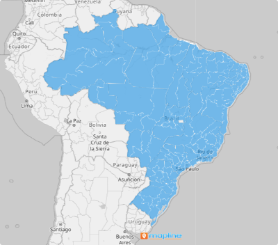 Map of Brazil Meso Regions