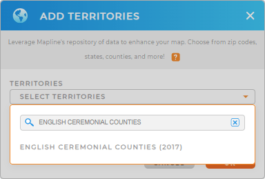 Adding English Ceremonial Counties