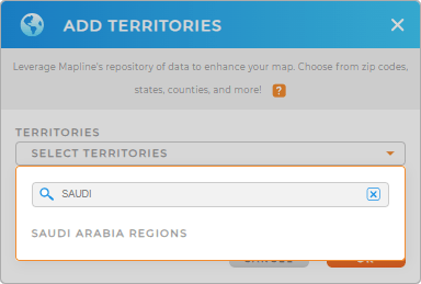 Add Saudi Arabia Regions to your map in Mapline