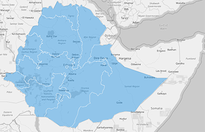 Map of Ethiopia Regions