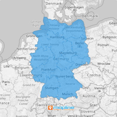 Map of Germany states