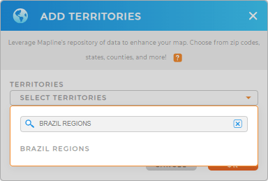 Add Brazil Regions to your map in Mapline